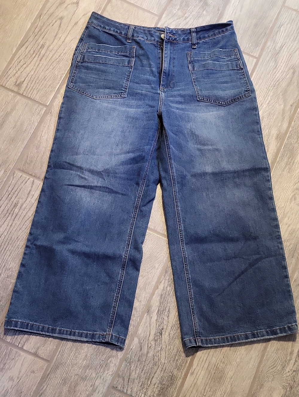 Wide-Leg Men’s Jeans in Dark Blue